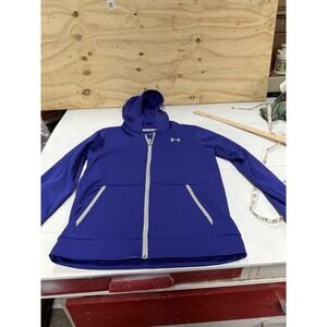 Youth Blue XL Fullzip Under Armour Hoodie Cold Gear Long Sleep